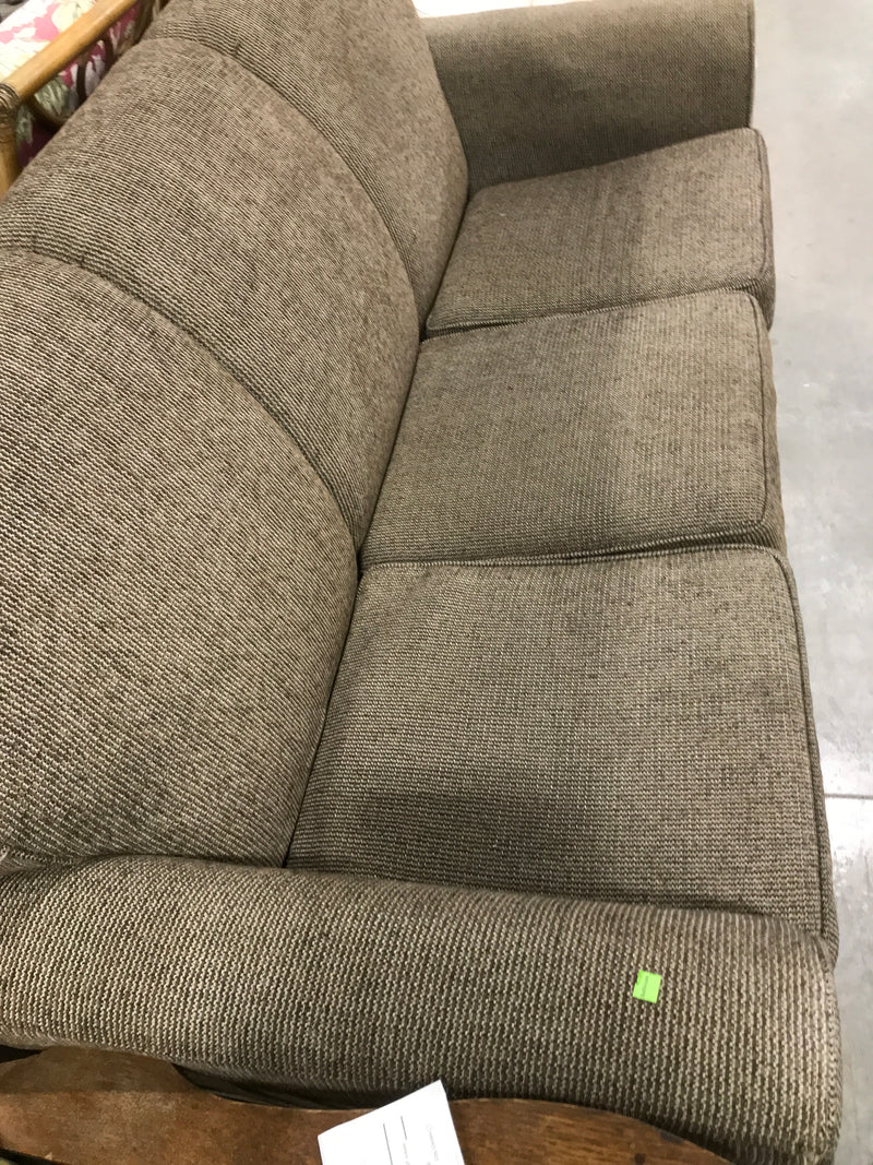 Beige Three Seater Upholstered Sofa