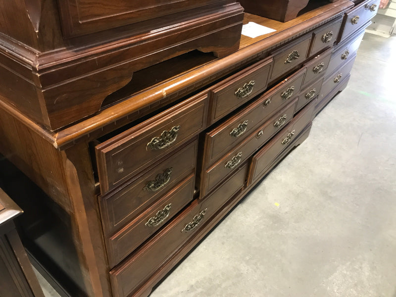Long Wooden 7 Drawer Dresser