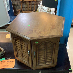 Slatted Hexagon Side Table