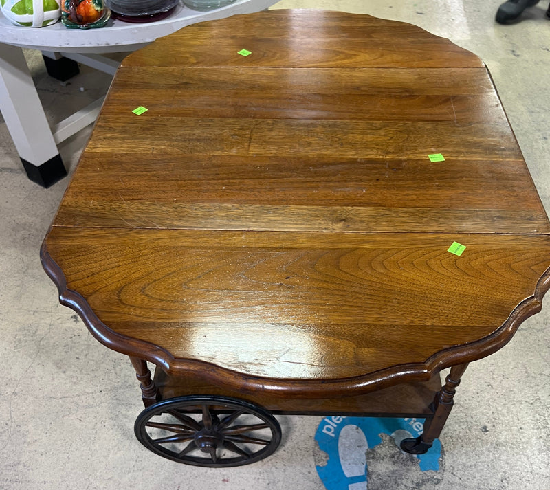 Vintage Drop-Leaf Tea Cart