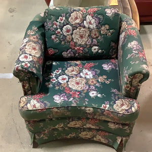 Detailed Floral Armchair