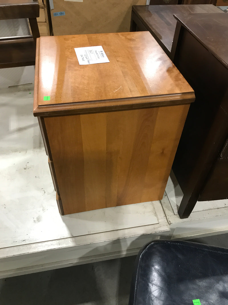 2 drawer wooden end table