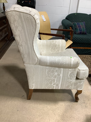 Cream Wingback Chair