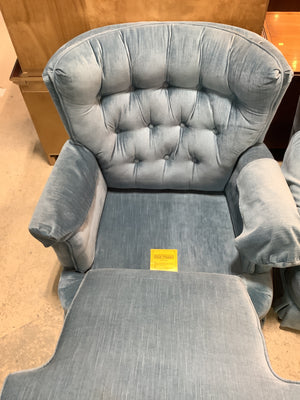 Plush Blue Tub Chair