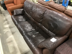 Brown Leather 3 Seater Sofa
