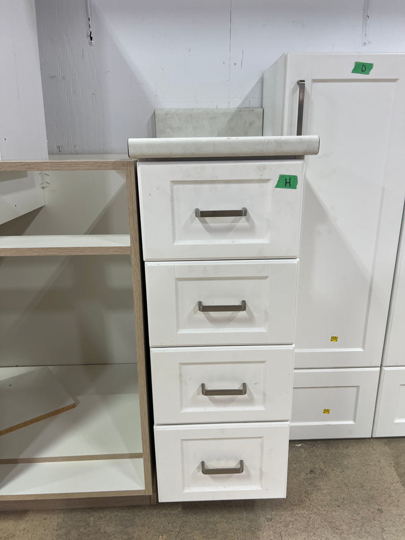 Complete Kitchen Set with White Finish