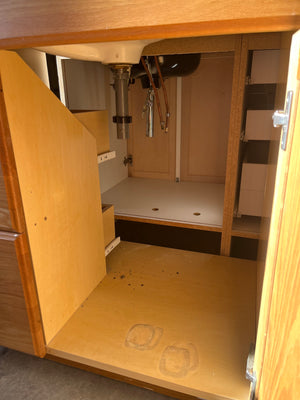 Light Oak Vanity with Large Sink