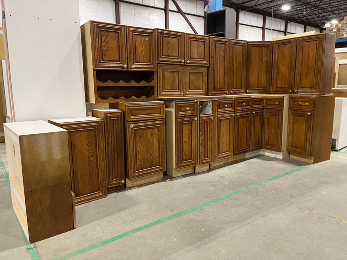 Warm Dark Brown Raised Panel Kitchen