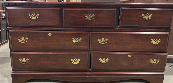 Glossy Brown Long Dresser