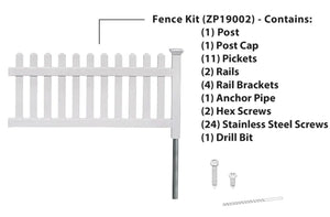 No Dig Fence Newport, 36"H x 72"W, White