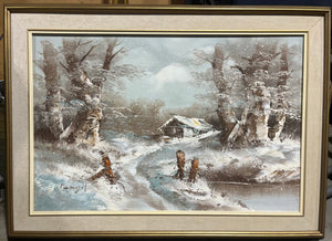 Snowy Hunt Painting
