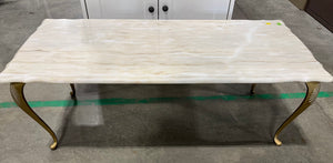 Marble Coffee Table with Gold Legs