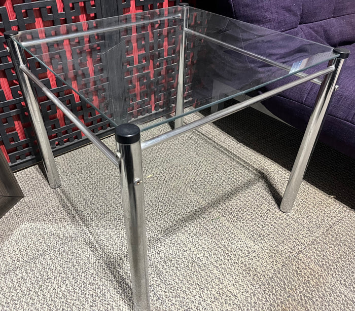 Glass + Metal Side Table