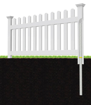 No Dig Fence Newport, 36"H x 72"W, White