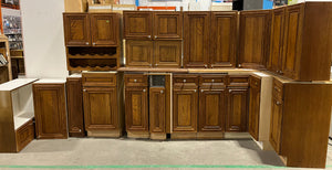 Warm Dark Brown Raised Panel Kitchen