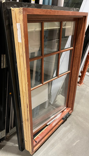 7-Panel Wood & Black Window