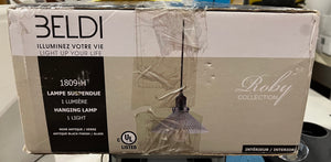 Beldi Roby Collection 1-Light Pendant Light - Black