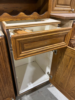 Warm Dark Brown Raised Panel Kitchen