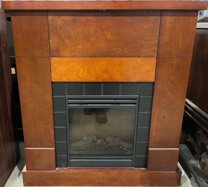 Mahogany Coloured Fireplace