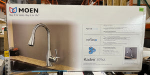 Kaden Single-Handle Pull Down Kitchen Faucet with Reflex and Power Clean in Chrome