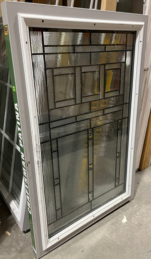 Frosted Glass and Beveled Glass  Window Insert