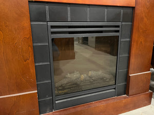 Mahogany Coloured Fireplace