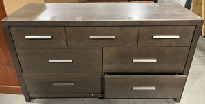 Long Taupe Dresser w/ 7 Drawers