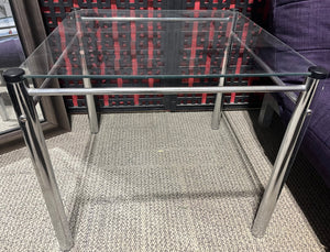 Glass + Metal Side Table