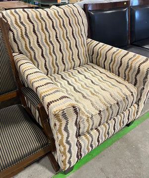 Large Striped Armchair