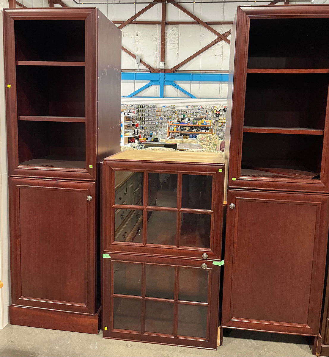 Deslaurier Custom Wall Unit with Glass Doors Habitat for Humanity