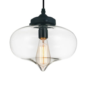 CWI Lighting Glass 11-inch 1 Light Mini Pendant with Transparent Shade
