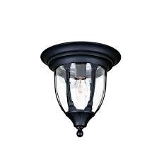 Acclaim Lighting Suffolk 11-in W Matte Black Outdoor Flush Mount Light