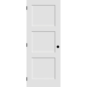 Milette 32” x 80” Primed 3-Panel Shaker Style Door
