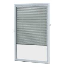 ODL 22-inch x 36-inch White Aluminum Add-on Blind for Half View Doors