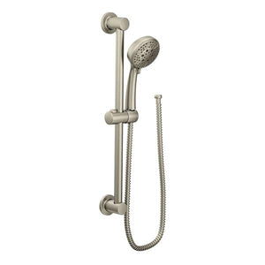 MOEN Eco-Performance Hand Shower - 4-Function Jet - 24-in Slide Bar - Brushed Nickel