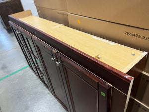 Brown Kitchen with Raised Panels & Composite Sink