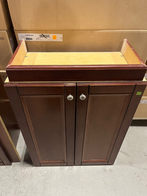 Brown Kitchen with Raised Panels & Composite Sink