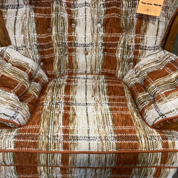 Beige and orange chair