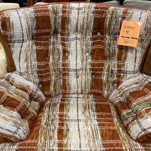 Beige and orange chair