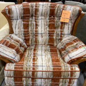Beige and orange chair