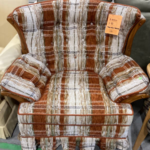 Beige and orange chair