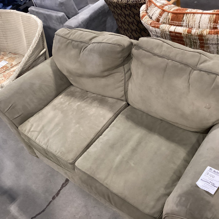 Beige Microfibre LoveSeat