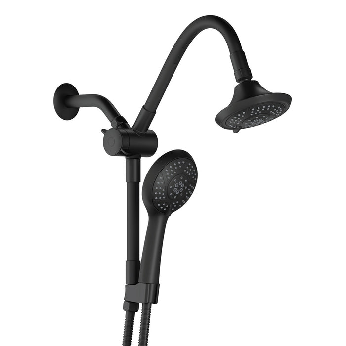 Matte Black Flexible Combo Shower Set