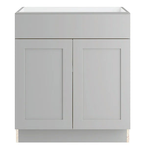 Shaker Style Assembled Kitchen Base Cabinet/Cupboard in Taupe Grey with Adjustable Shelf/Soft Close Drawer
