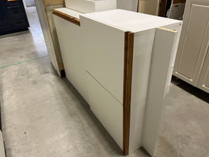 White Melamine Kitchen with Wood Accents