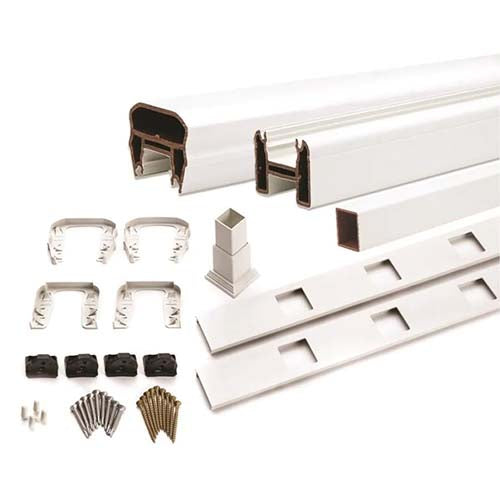 Trex 6 ft. - 42 In. Transcend Horizontal Railing Kit with Composite Square Balusters - White