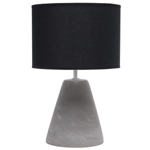 Simple Designs Pinnacle Concrete Table Lamp - Black