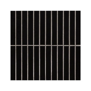 Nero Matte 1x6 Stack Mosaic Wall Tile