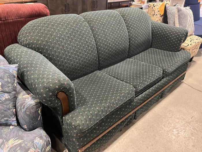 Emerald Green 3-seater Pull-out Couch