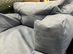 Blue Bean Bag Chair with Arm Rests